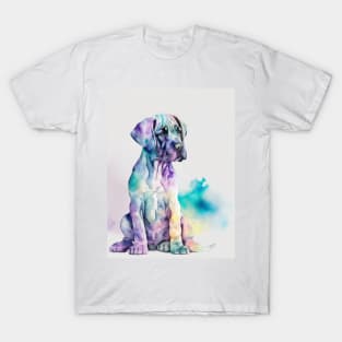 Great dane puppy in watercolour T-Shirt